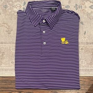 McClavy LSU Striped Polo Shirt